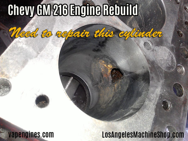 Chevy GM 216 engine block repairs. 