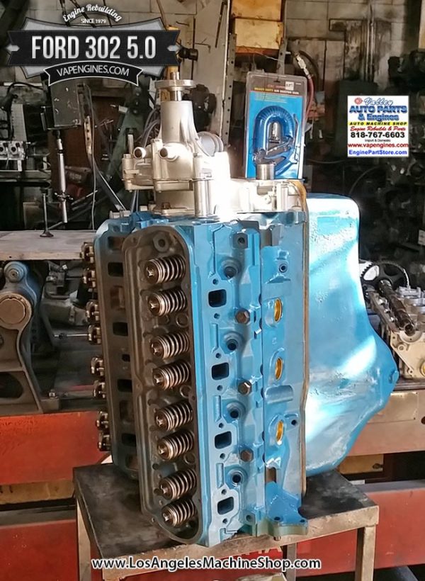 Remanufactured Ford 302 5.0 engine.