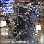 Remanufactured chevy 305 marine engine