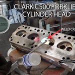 Forklift cylinder head crack repair