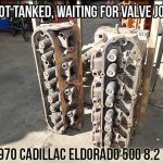Cadillac Eldorado 500 8.2 cylinder head waiting for valve job