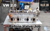vw 2.0 cylinder head before valve job