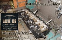Install brass guides on Mercedes 2.4 240D cylinder head