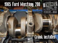 crank installed on ford mustang 200 I6 short block