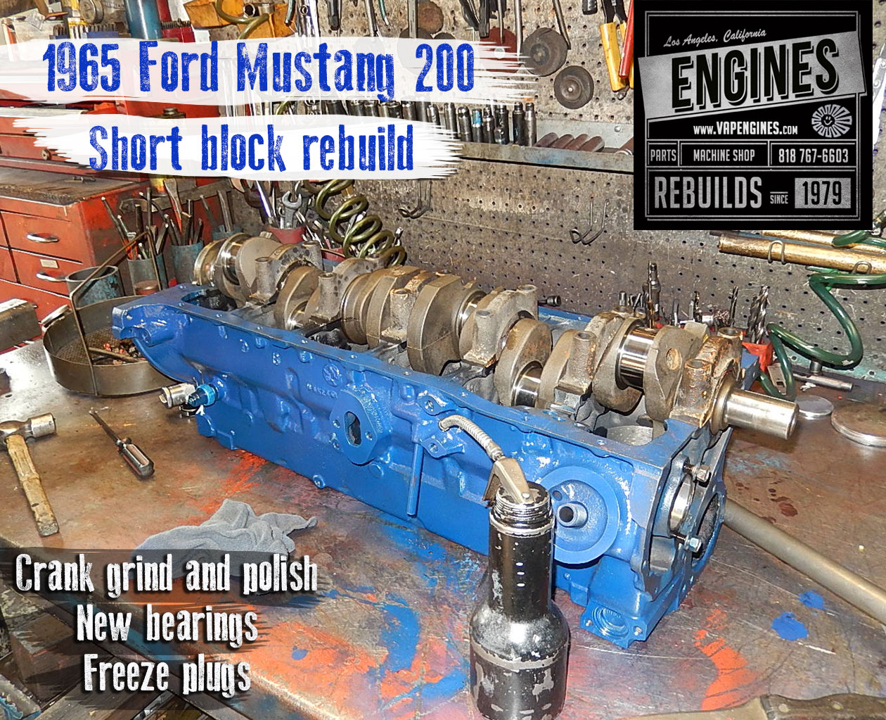 Short block assembly Ford 200