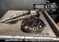 Hot tanked Dodge 4.7 cam and valve train parts