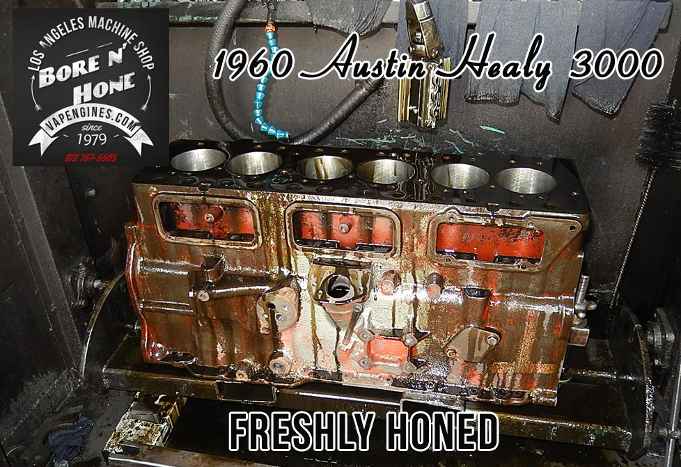 Honing 1960 Austin Healy 3000 cylinders
