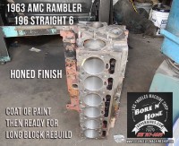 bore and honed cylinders amc rambler 196