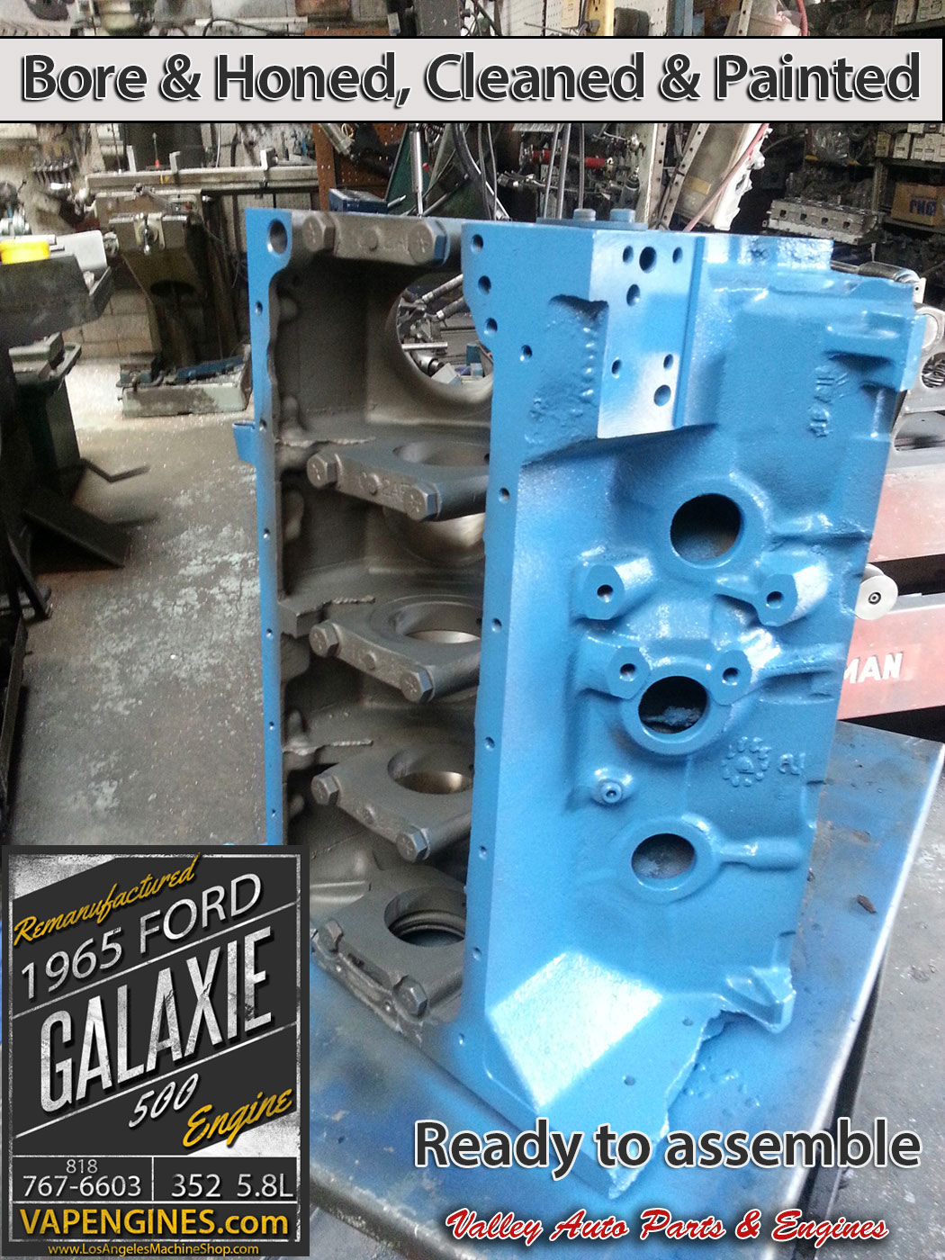 289 rebuild cost on 65 Ford Galaxie 500 5 8l 352 V8 Remanufactured Engine Los Angeles Machine Shop Engine Rebuilder Auto Parts Store