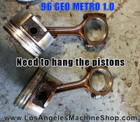 Hang rods/pistons on Geo Metro