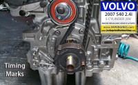 Lower gear timing marks Volvo S40