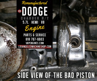 damaged piston