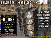 Rebuilt Dodge Hemi short block