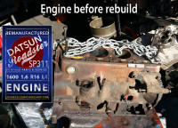 Datsun Roadster Sp311 R16 1.6 engine before rebuild