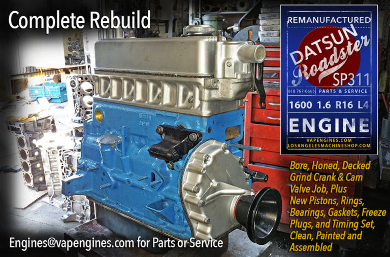 Rebuilt Datsun 1600 1.6 Engine Block and Head Machine Services