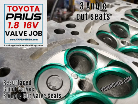 Cut seats on Toyota Prius cylinder head