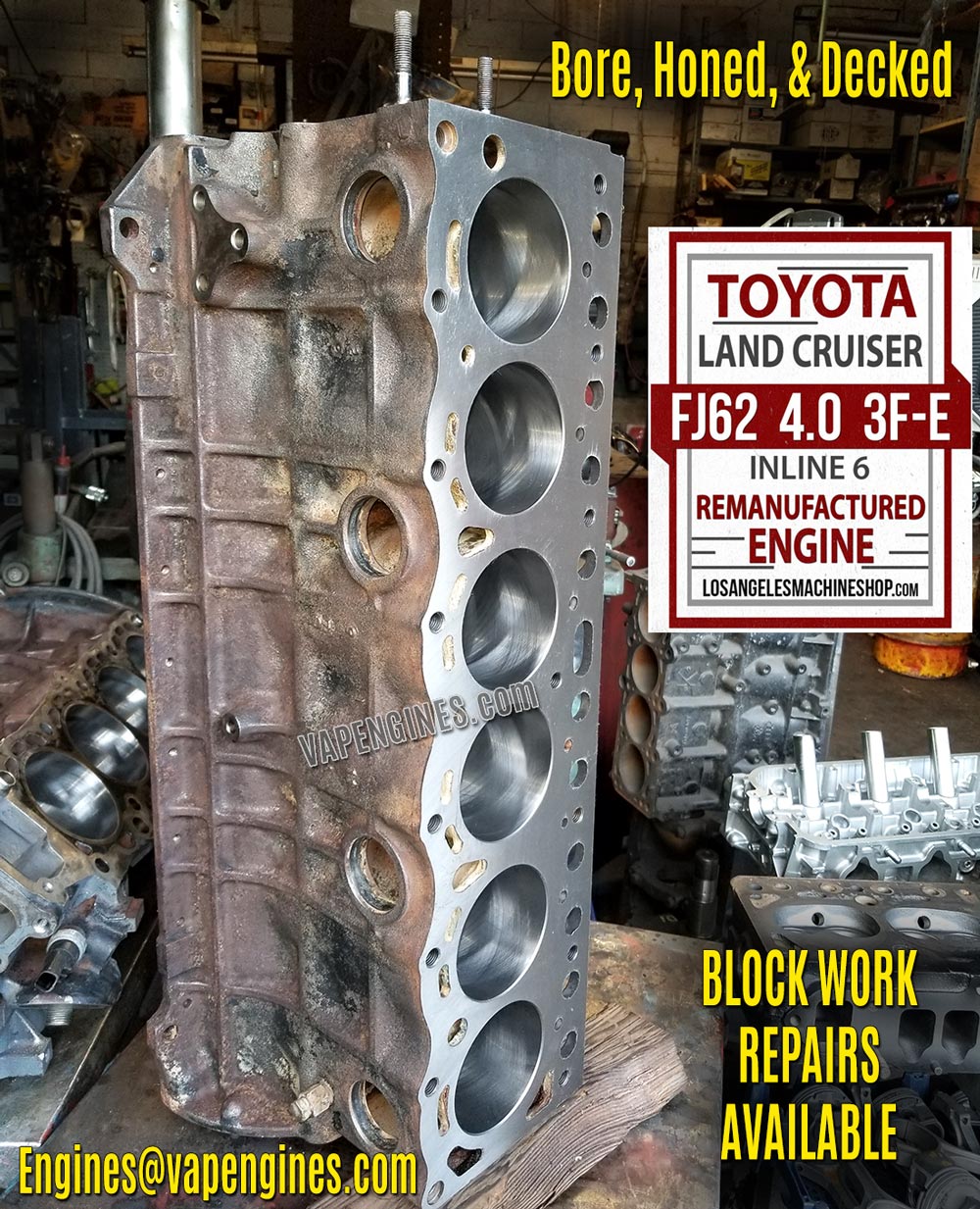 289 rebuild cost on Toyota Land Cruiser Fj62 4 0 Inline 6 Engine Rebuild Remanufacture