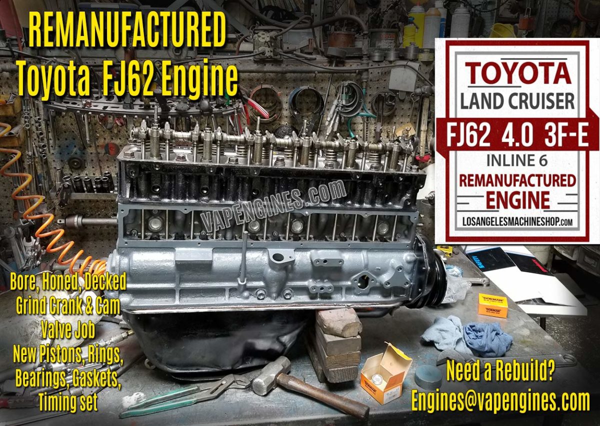 Toyota Land Cruiser FJ62 3FE 4.0 Engine Rebuild Service