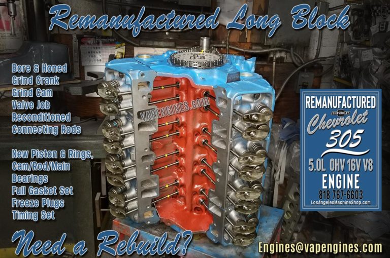 GM Chevy 305 Engine Rebuild Auto Machine Shop Rebuild Service