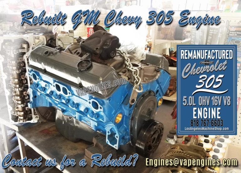 GM Chevy 305 Engine Rebuild Auto Machine Shop Rebuild Service